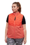 Ulla Popken Femme Grandes tailles Gilet softshell technique, doublure en polaire, fermeture Éclair à double sens corail 54+ 816135520-54+