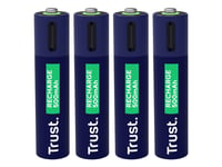 Trust 25671, Laddningsbart Batteri, Aaa, 4 Styck, 500 Mah, 1 H, Kortslutning