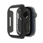 Belkin ScreenForce Apple Watch 40mm, 41mm Series 8, SE, 7, 6, 5, 4 Bumper Case with Built-In Tempered Glass Screen Protector, Scratch Resistant and Easy Installation - Black