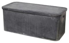 Broste Copenhagen Fiber Bænk m. oppbevaring - Charcoal Fibersement