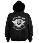 Hybris Route 66 - The Mother Road Hoodie (Black,4XL)