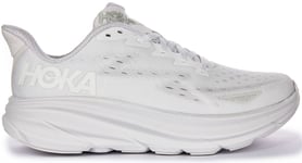 Hoka Clifton 9 Vegan Lace Up Knit Upper Mesh Runner White Mens Size 6 - 12