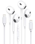 Lightning Headphones, MFi Certified Lightning In-Ear Headphones for iPhone Stereo Noise Headphones Built-in Microphone & Volume Control with iPhone 14/14 Plus/12 Pro/13 Pro Max/11 Pro/X/7/8/XS/XR