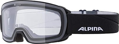 ALPINA Unisexe - Adultes, NAKISKA Dclear Lunettes de ski, black, One Size