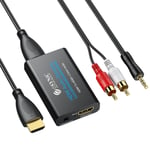 Adaptateur Audio Hdmi Vers Hdmi Avec 3,5 Mm, Adaptateur Audio Hdmi,Convertisseur Audio Hdmi 4K Adaptateur 4Kx2K@30Hz/3D /1080P /1080I /720P/576I/480P/480I