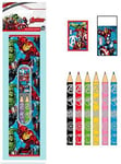 Astro Europa Set papeleria Tube Tirelire Avengers Avengers Marvel 6PZ