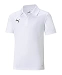 PUMA Mixte enfant Teamliga Sideline Polo Jr Shirt, Puma White-puma Black, 140 EU