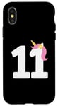 Coque pour iPhone X/XS Licorne pour 11e anniversaire pour enfants, filles, tout-petits, femmes, hommes