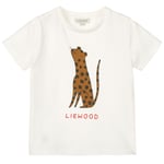 Liewood Apia Baby T-shirt Leopard/Crisp White | Vit | 74 cm