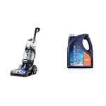 Vax 1-1-142257 Platinum Smartwash Carpet Cleaner, Charcoal/Blue with 1-9-142405 Platinum Antibacterial Carpet Cleaner Solution, 4 L, Blue