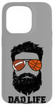 iPhone 15 Pro Football Basketball Dad Messy Hair Beard Football Basketball Case