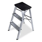 Amig - Escabeau Pliable à 3 marches | Tabouret avec marches antidérapantes | Poids Maximum 150 kg | Aluminium | Facile à Ranger