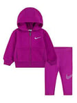 Nike Infants Girls Shine Hoody Legging Tracksuit - Pink, Pink, Size 12 Months