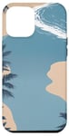 Coque pour iPhone 14 Plus Blue Beach : vagues tropicales, sable, scène, nuages, paysage