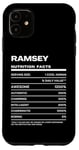 Coque pour iPhone 11 Ramsey Valeur Nutritive Nom Drôle