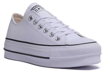 Converse 561680C A-Ct As Lift  Ox Lace Up Platform Trainer White Womens UK 3 - 8