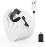 Link Cable 6M Compatible Avec Quest2 / Pico 4, Transfert De Données Pc Haute Vitesse Avec 5Gbps, Usb3.2 Gen1 Vers Usb C Accessoires De Câble Pour Casque Vr Et Pc De Jeu