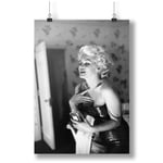 Vintage Chanel No.5 Perfume Marilyn Monroe A0 A1 A2 A3 A4 Satin Photo Poster p10072h