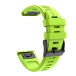 Eariy silicone wristband compatible with Garmin Fenix 6X / Fenix 6X Pro, quick-release sports bracelet, scratch-proof, waterproof, stylish and beautiful., Green