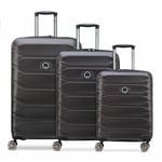 Delsey Paris Meteor 4 roulettes Set de valises 3 pièces avec soufflet d'extension capuccino (TAS014684)