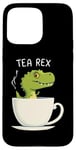 Coque pour iPhone 15 Pro Max Tea Rex T-Rex Jeu de mots dinosaure pour amateur de thé