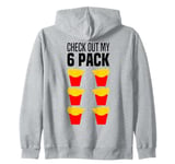 Check Out My Six Pack Fries 6 Packs Abs Costume French Fries Zip Hoodie