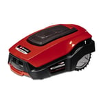 Einhell Robot Tondeuse FREELEXO 1200 LCD BT Power X-Change (Li-Ion, 18 V, 1200 m², l'application Bluetooth, jusqu'à 35%, avec accessoires installation, batterie 5.2 Ah, station de charge)