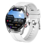 Montre Connectée Pour Les Hommes,Bluetooth,Appel,Étanche,Moniteur D'activité Physique,Affichage De La Météo,Pour Téléphone Xiaomi Huawei,2022 - Type White