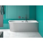 Azura Home Design - Baignoire îlot zoya glam silver angle droit 150x75 cm/170x80 cm - Dimensions: 170 x 80 cm