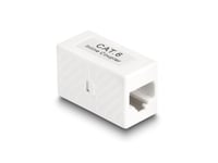 Delock Adapter Rj45-Jack Till Rj45-Jack Cat.6 Utp Vit