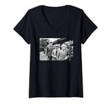 Womens Last Of The Summer Wine Foggy Cleggy & Compo Actors On Set V-Neck T-Shirt