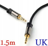 KabelDirekt PRO SERIES 1.5m Stereo 3.5mm M to 3.5mm M Jack Aux Cord/ Audio Cable