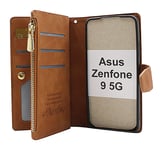XL Standcase Lyxfodral Asus Zenfone 9 5G (Brun)