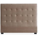 Tête de lit Luxor 140cm Velours Taupe