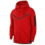 Nike Homme M Nsw Tch Flc Hoodie Fz Wr Sweatshirt, University Red/Black, XXL EU