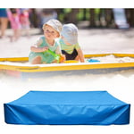 Couverture de bac à Sable Anti-poussière avec Cordon de Serrage,bache carrée en Tissu Oxford pour bac à Sable,Piscine,Jardin ou Ferme(Bleu,120×120cm)