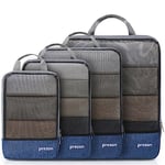 prezon Cubes de Rangement Compressibles, Sac de Rangement Extensible pour organiser vos bagages de voyage, organiseur de bagages pour sac à dos et valise