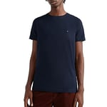 Tommy Hilfiger Men's Core Stretch Slim C-Neck Tee Mw0mw27539 S/S T-Shirts, Blue (Desert Sky), S