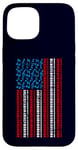 Coque pour iPhone 15 Clavier électrique drapeau américain 4 juillet pour homme et femme