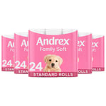 Andrex Toilet Rolls x120 Gentle Clean Fragrance-Free 2 Ply Toilet Paper Rolls