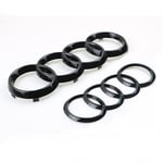 Audi blank svart logotyp ring fram och bak 273MM 192MM A1 A3 A4 A5