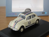 OXFORD VOLKSWAGEN VW BEETLE HERBIE THE LOVE BUG DISNEY CAR MODEL 76VWB001 1:76