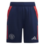 Manchester United Treningsshorts Tiro 24 - Night Indigo/Rød Barn - adidas, størrelse 164 cm