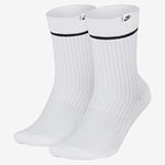 Nike U Snkr Sox ESSENTIAL CREW 2PR Chaussettes White/Black/(Black) FR: L (Taille Fabricant: L)