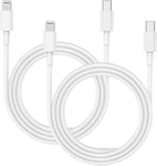 Lot de 2 câbles USB C vers Lightning 1 m, certifié Apple MFi charge rapide pour iPhone 13/13 mini/13 Pro/13Pro Max/12/12 mini/12Pro/12 Pro Max/11/X/XS/XR / 8 Plus/MacBook