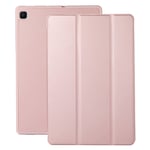 Samsung Galaxy Tab S6 Lite (2020-2024) Magnetisk Tri-Fold Skinn Deksel m. Stativfunksjon - Rose Gold