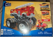 Hot Wheels Monster Trucks Mega Construx Construction Set 5-Alarm Fire Truck