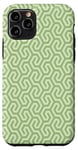 iPhone 11 Pro Sage Green Interlocking Geometric Line Abstract Pattern Case