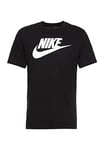 Nike Homme M Nsw Tee Icon Futura T-shirt, Noir (Black/White 010), XL EU