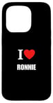 Coque pour iPhone 15 Pro Mignon I Love Heart Ronnie Parents Wife Husband Valentine